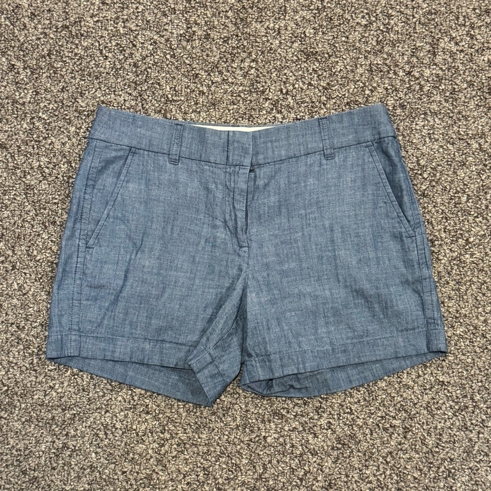 J. Crew Chambray Blue Women's Shorts - Picture 3 of 7